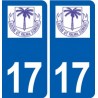 17 Saint-Just-Luzac logo ville autocollant plaque sticker