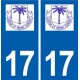 17 Saint-Just-Luzac logo ville autocollant plaque sticker