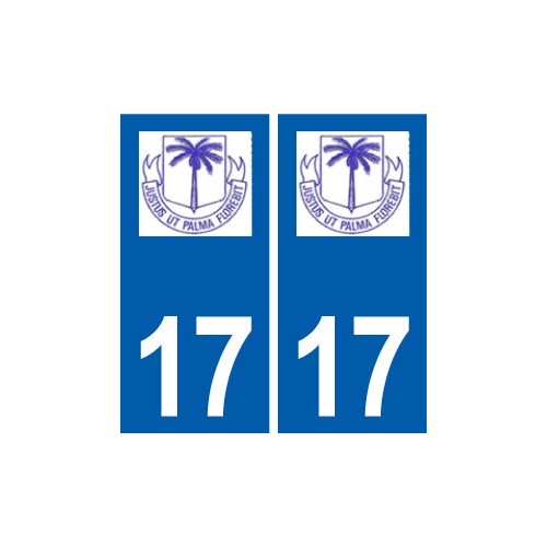 17 Saint-Just-Luzac logo ville autocollant plaque sticker