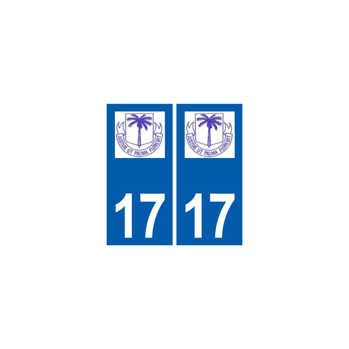 17 Saint-Just-Luzac logo ville autocollant plaque sticker