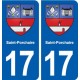 17 Saint-Porchaire blason ville autocollant plaque sticker