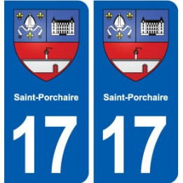 17 Saint-Porchaire blason ville autocollant plaque sticker
