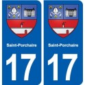 17 Saint-Porchaire blason ville autocollant plaque sticker