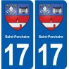 17 Saint-Porchaire blason ville autocollant plaque sticker