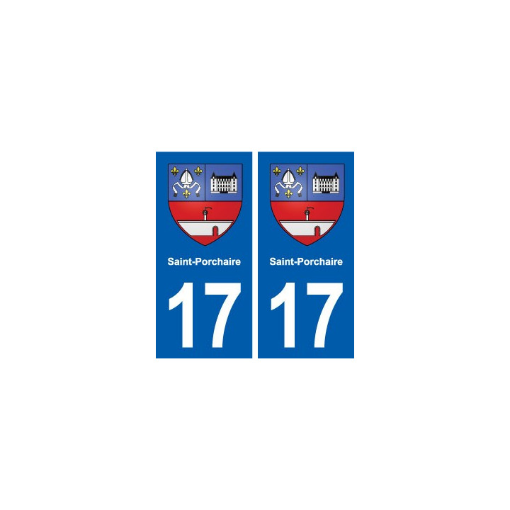 17 Saint-Porchaire blason ville autocollant plaque sticker