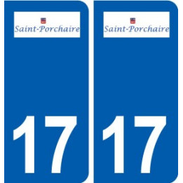 17 Saint-Porchaire logo ville autocollant plaque sticker