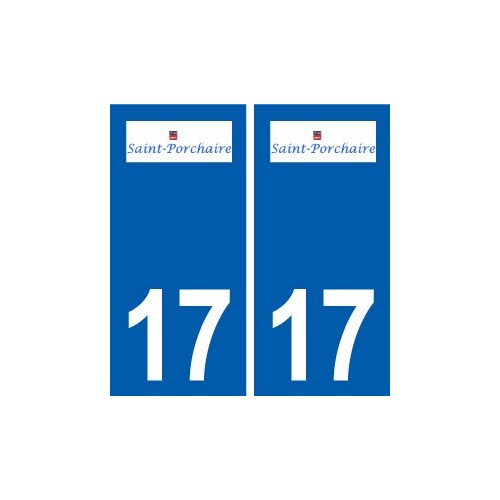 17 Saint-Porchaire logo ville autocollant plaque sticker
