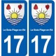 17 Le Bois-Plage-en-Ré blason ville autocollant plaque sticker