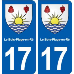 17 Le Bois-Plage-en-Ré blason ville autocollant plaque sticker