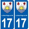 17 Le Bois-Plage-en-Ré blason ville autocollant plaque sticker