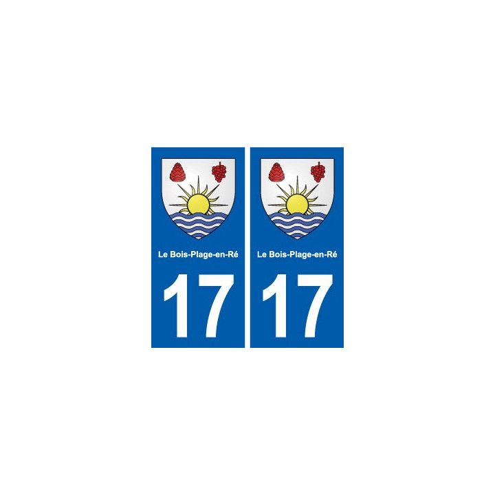 17 Le Bois-Plage-en-Ré blason ville autocollant plaque sticker