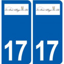 17 Le Bois-Plage-en-Ré logo ville autocollant plaque sticker