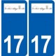 17 Le Bois-Plage-en-Ré logo ville autocollant plaque sticker