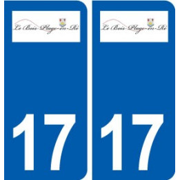 17 Le Bois-Plage-en-Ré logo ville autocollant plaque sticker