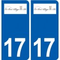 17 Le Bois-Plage-en-Ré logo ville autocollant plaque sticker