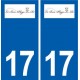 17 Le Bois-Plage-en-Ré logo ville autocollant plaque sticker