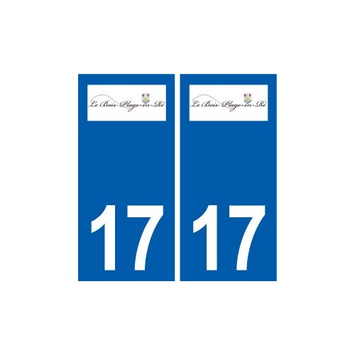 17 Le Bois-Plage-en-Ré logo ville autocollant plaque sticker