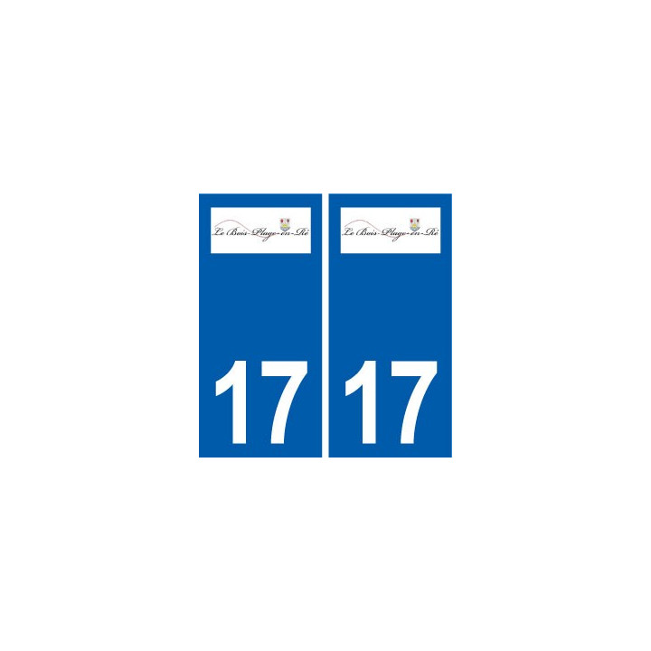 17 Le Bois-Plage-en-Ré logo ville autocollant plaque sticker