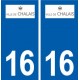 16 Chalais logo city sticker, plate sticker