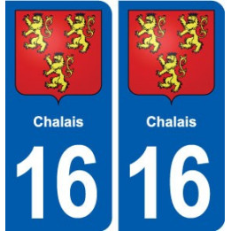 16 Chalais blason ville autocollant plaque sticker