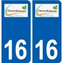 16 Cherves-Richemont logo ville autocollant plaque sticker