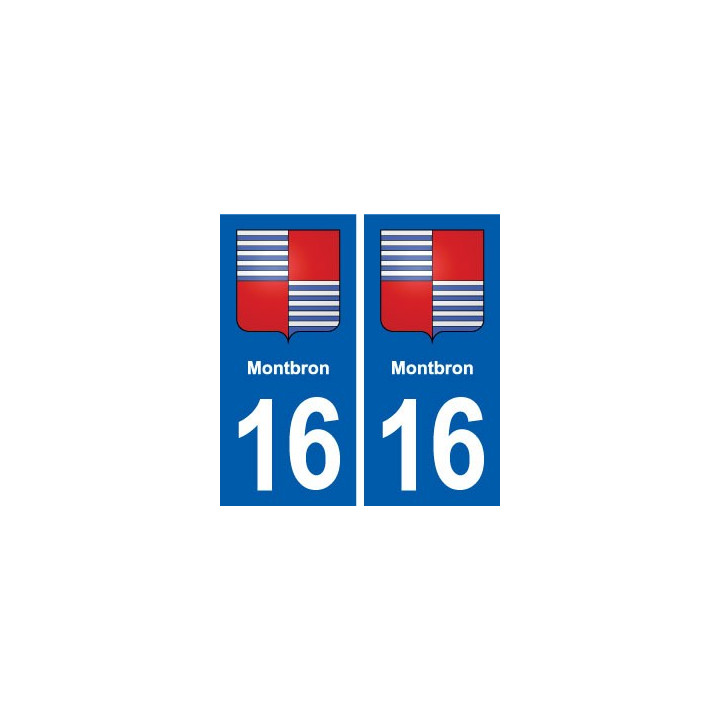 16 Montbron blason ville autocollant plaque sticker