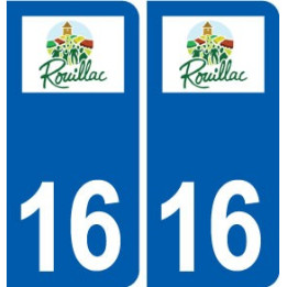 16 Rouillac logo ville autocollant plaque sticker