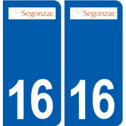 16 Segonzac logo ville autocollant plaque sticker