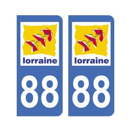 88 Vosges autocollant plaque