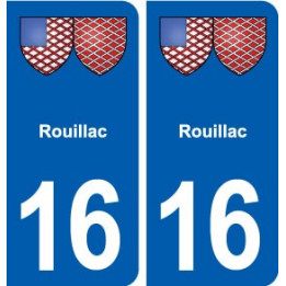 16 Rouillac blason ville autocollant plaque sticker