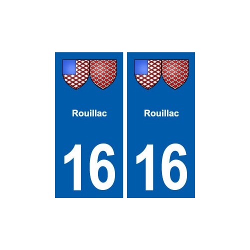 16 Rouillac blason ville autocollant plaque sticker