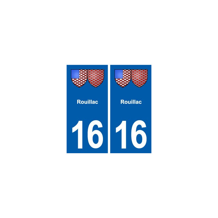 16 Rouillac blason ville autocollant plaque sticker
