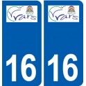 16 Vars logo ville autocollant plaque sticker