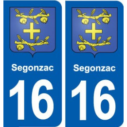 16 Segonzac blason ville autocollant plaque sticker
