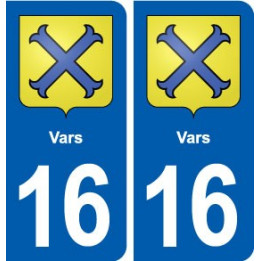 16 Vars blason ville autocollant plaque sticker