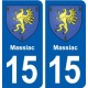 15 Massiac blason ville autocollant plaque sticker