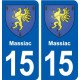 15 Massiac blason ville autocollant plaque sticker