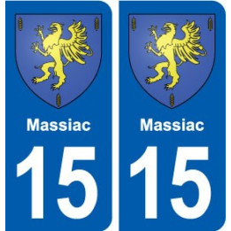 15 Massiac blason ville autocollant plaque sticker