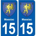 15 Massiac blason ville autocollant plaque sticker
