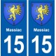 15 Massiac blason ville autocollant plaque sticker