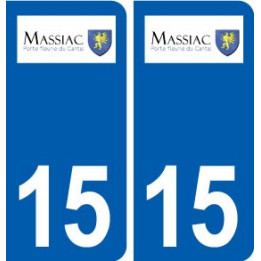 15 Massiac logo ville autocollant plaque sticker