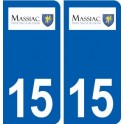 15 Massiac logo ville autocollant plaque sticker