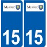 15 Massiac logo ville autocollant plaque sticker