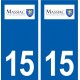 15 Massiac logo ville autocollant plaque sticker