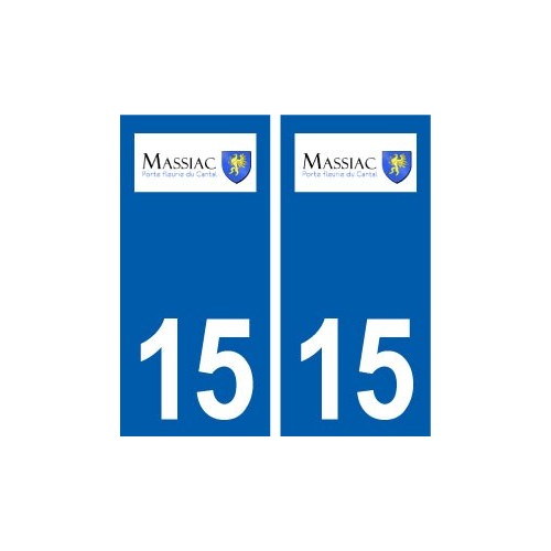 15 Massiac logo ville autocollant plaque sticker