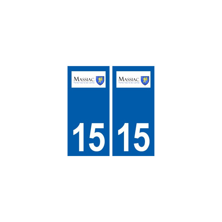 15 Massiac logo ville autocollant plaque sticker