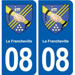 08 La Francheville blason ville autocollant plaque stickers