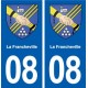 08 La Francheville blason ville autocollant plaque stickers
