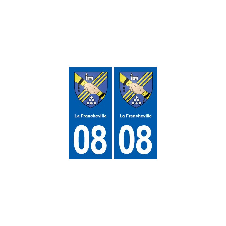 08 La Francheville blason ville autocollant plaque stickers