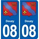 08 Douzy blason ville autocollant plaque stickers